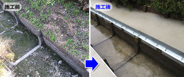 鋼製擁壁を使用した水路かさ上げ工法