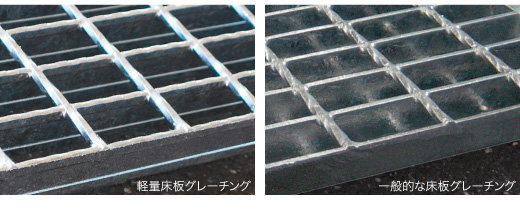 軽量床板グレーチングと一般的な床板グレーチング