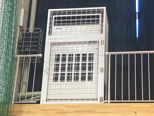 防球ガードと取り付け金具