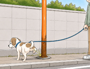 犬のおしっこで腐る支柱