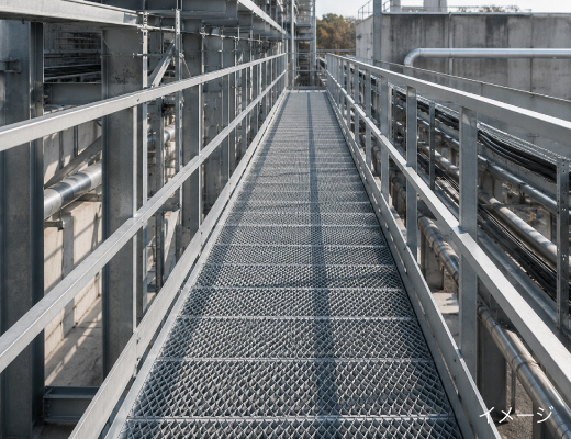 点検歩廊・屋外歩廊のグレーチング