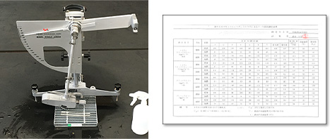 ハイテングレーチングすべり抵抗値試験