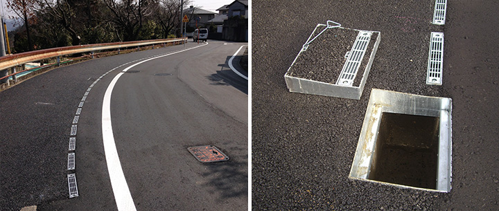 歩車道フラット化工事施工完了