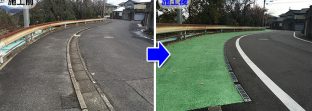 L型エプロンブロックを改修し段差を解消した現場 岐阜県各務原市