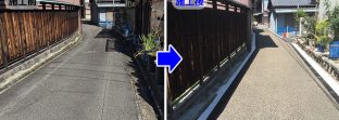 ハイテン鋼製側溝ドレーンクリエイターが設置された現場　愛知県津島市