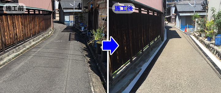ハイテン鋼製側溝ドレーンクリエイターが設置された現場　愛知県津島市