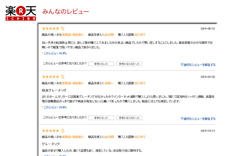 U字溝グレーチングのレビュー