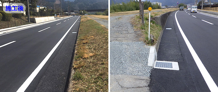 カルバートクリエイターで暗渠化し道路拡幅した現場